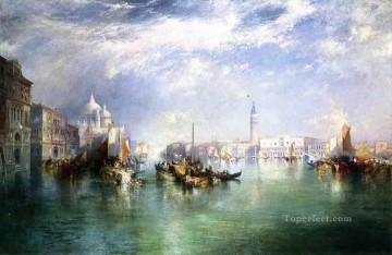 Tomás Morán Painting - Entrada al barco marino del Gran Canal de Venecia Thomas Moran